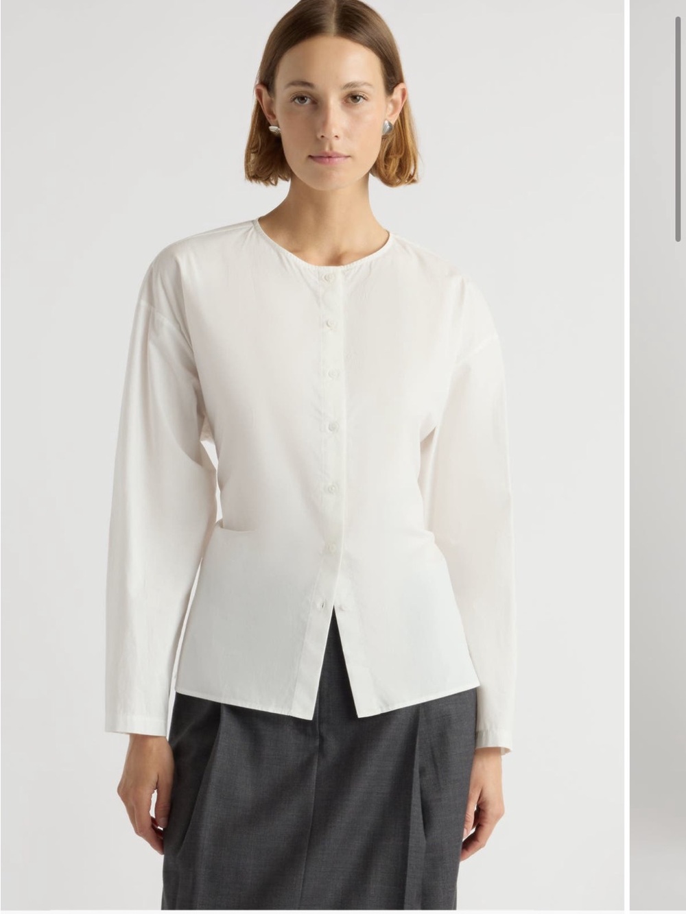 Modern Citizen Jinsol Cinch-waist cotton poplin blouse